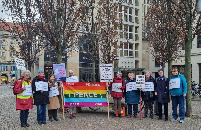 Mahnwache für Frieden der OMAS GEGEN RECHTS.DRESDEN