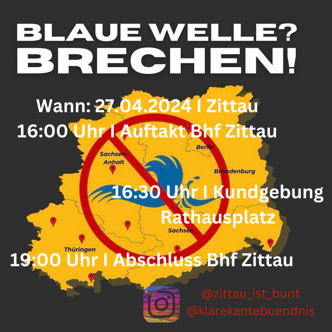 Blaue Welle brechen