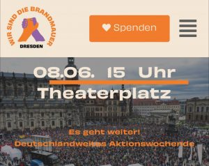 Wir sind die Brandmauer - 08.06. 15 Uhr auf dem Theaterplatz in Dresden