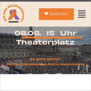Wir sind die Brandmauer - 08.06. 15 Uhr auf dem Theaterplatz in Dresden