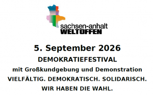 Aufruf zum Demokratiefestival am 5. September 2026 in Magdeburg