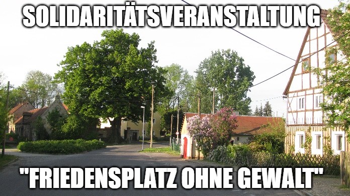 Solidaritätsveranstaltung "Friedensplatz ohne Gewalt" in Oberwartha